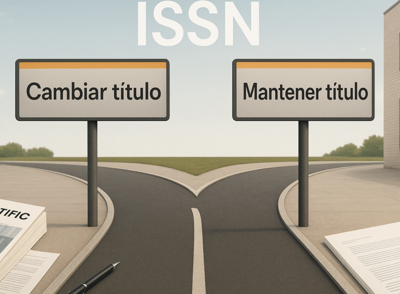 Cambiar nombre ISSN Cambio nombre revista científica